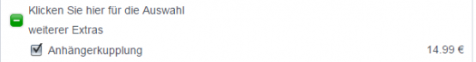 Mietwagen mit Anhängerkupplung als Zusatz-Option buchen